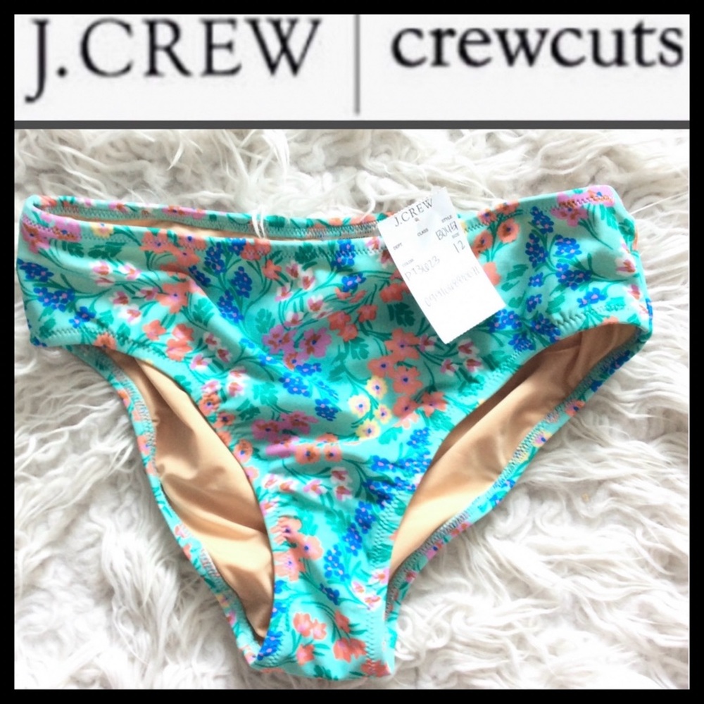 NWT J.Crew|Crewcuts Girl’s High Waist Floral Bikini